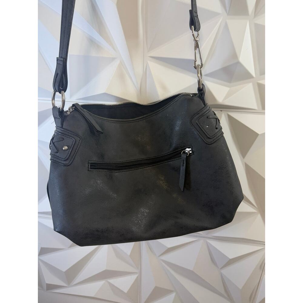 Rosetti Black/Charcoal Studded Shoulder Bag - Picture 2 of 8
